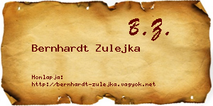 Bernhardt Zulejka névjegykártya
